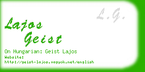 lajos geist business card